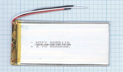 Аккумулятор Li-Pol (батарея) 5*56*115мм 3pin 3.7V/5000mAh