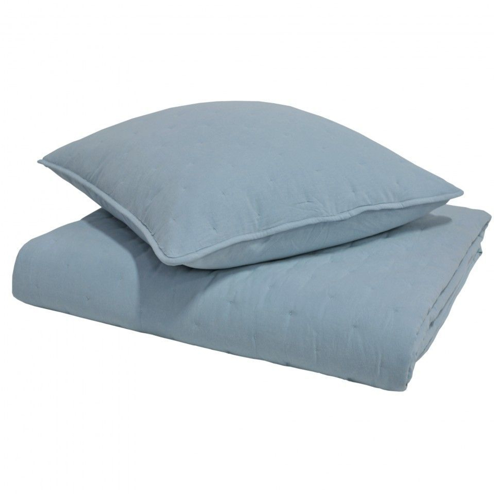 Покрывало 240x260 и наволочки 2шт Hamam Payas голубое Турция