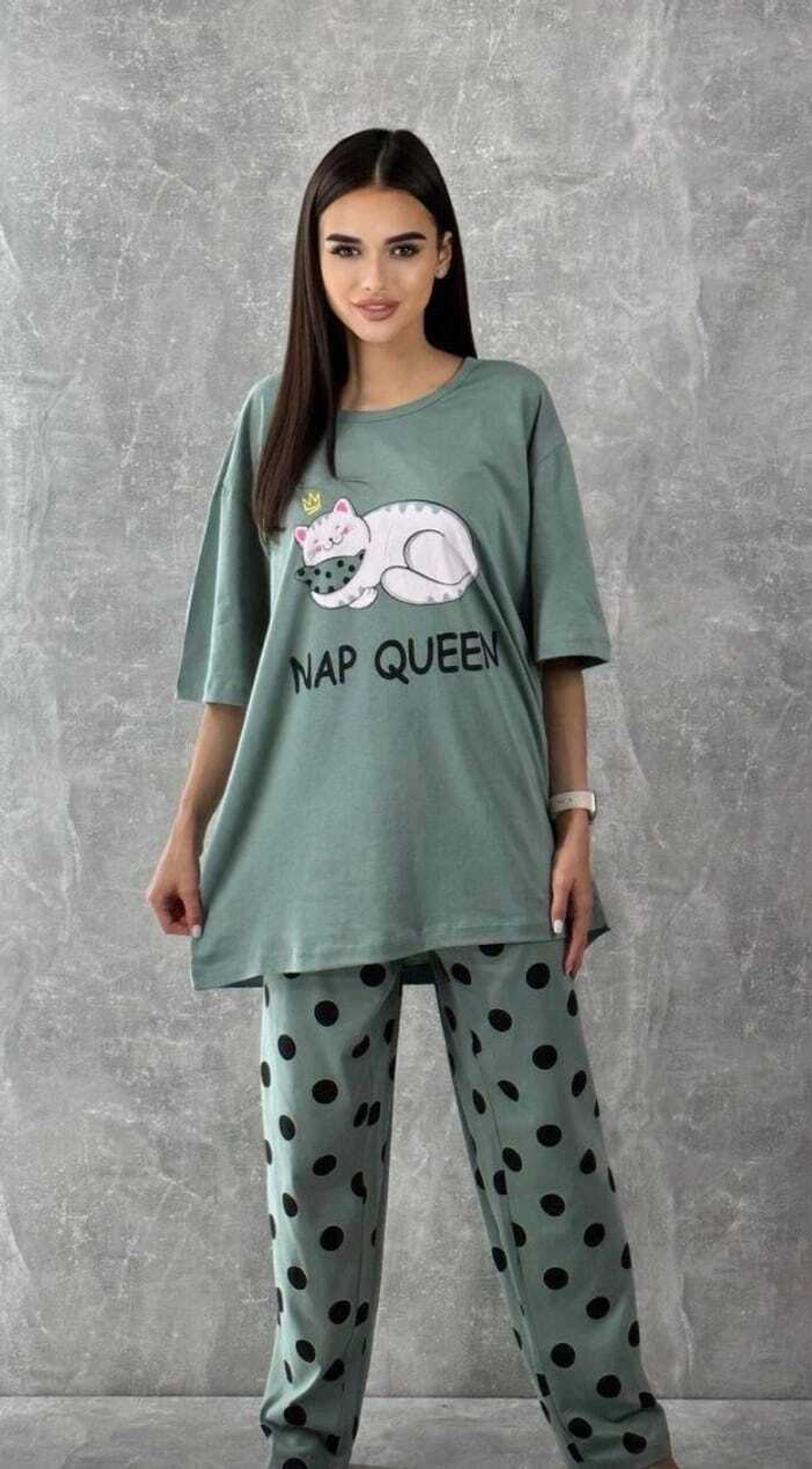 [m]Пижама женская штаны+футболка с к/р П0006 норма