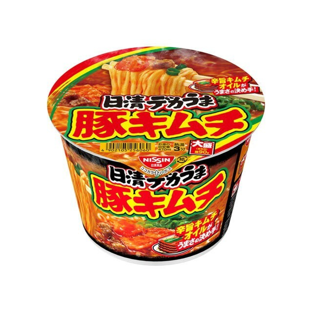 Лапша Nissin со свининой и кимчи, 101 гр