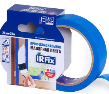 Лента малярная для деликатных поверхностей 25 мм, 25 м, синяя IRFIX EXTRA  Mr.SiL (72 шт) 30081