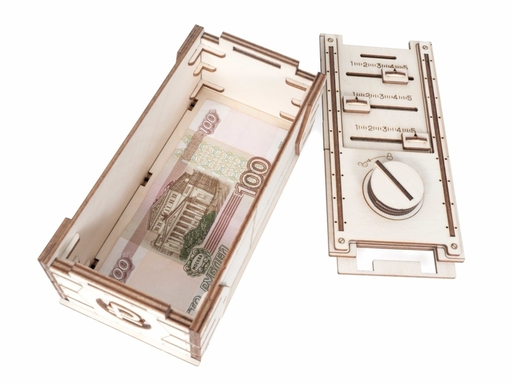 Конструктор 3D деревянный Lemmo Копилка-сейф