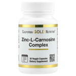 California Gold Nutrition, Цинк-L-карнозин, 30 растительных капсул
