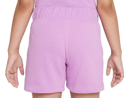 Шорты для девочки теннисные Nike Sportswear Club FT 5 Short G - violet shock/mint foam
