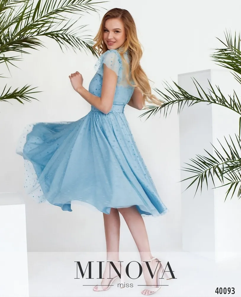 Платье 3144-голубой Minova