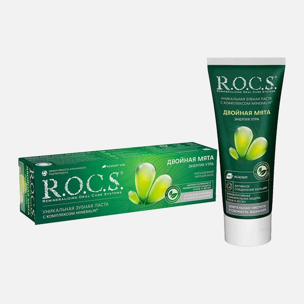 Зубная паста R.O.C.S. Двойная мята для взрослых 74г