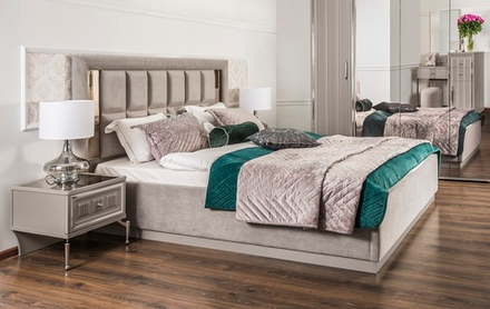 Замира (Эра) Кровать двухместная 1600мм (серый камень)