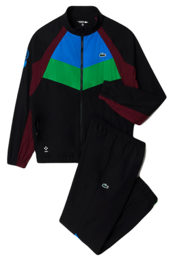 Мужской теннисный костюм Lacoste Tennis x Daniil Medvedev Sweatsuit - black/blue/green/bordeaux