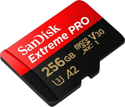 Карта памяти SanDisk Extreme Pro microSDXC 256GB UHS-I U3 V30 A2, R/W 200/140 МБ/с с адаптером