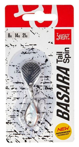 Тейл-спиннер Lucky John BASARA TAIL SPIN 08.0г 001 в блистере