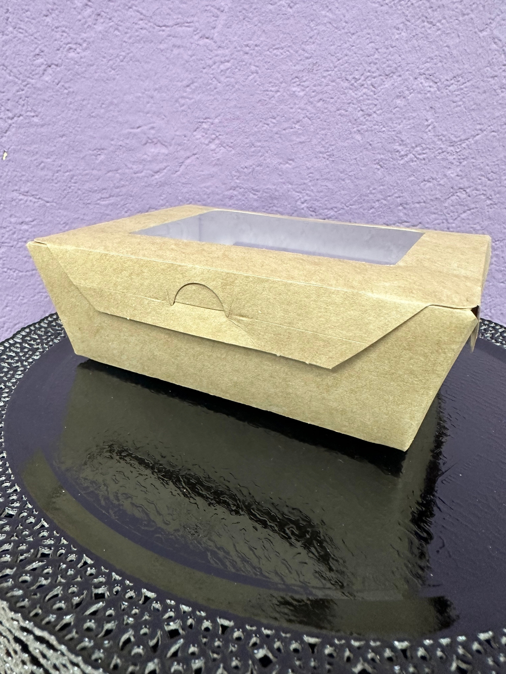 Коробка с крышкой 2 окна Duobox600 13х9,5х5 крафт
