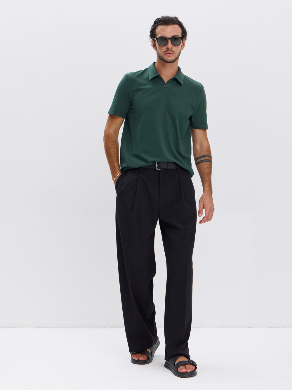 Футболка-поло трикотажная повседневная