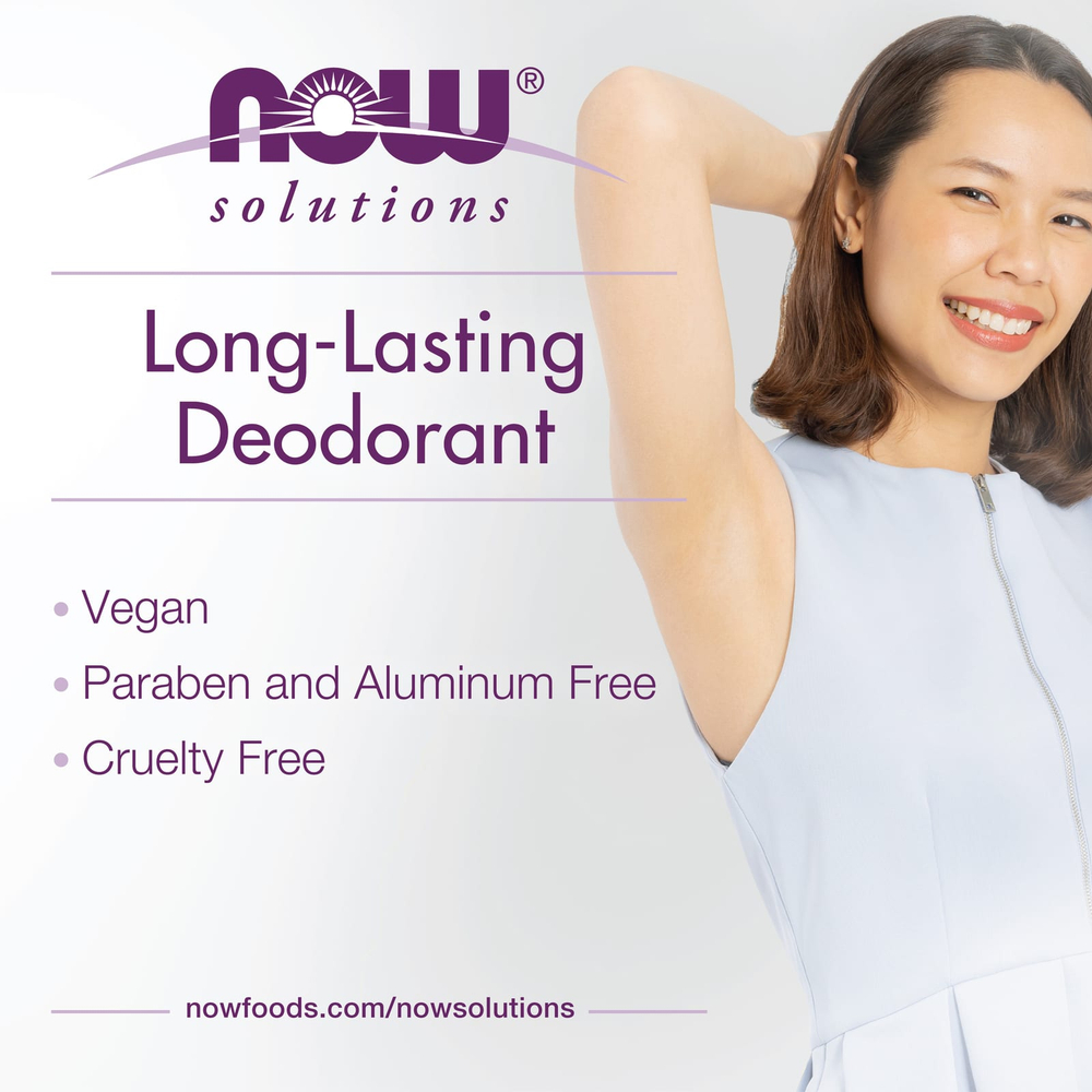 NOW Foods, Solutions, дезодорант длительного действия, роза и иланг-иланг, 62 г (2,2 унции)