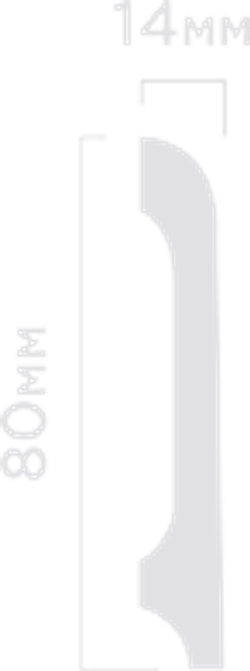 Плинтус HiWood, 80x14 мм