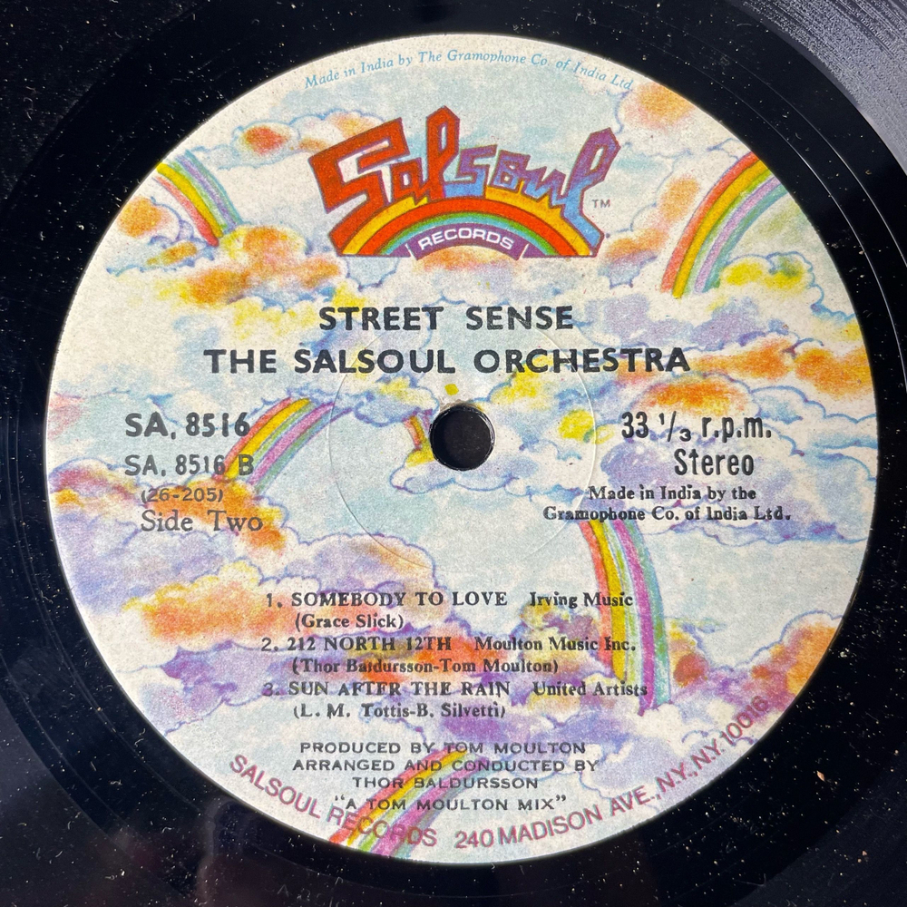 Винтажная виниловая пластинка LP The Salsoul Orchestra Street Sense (Индия 1979)