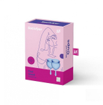 Набор менструальных чаш с хвостиком-капелькой Feel Good Menstrual Cup Dark Blue (Цвет: синий)