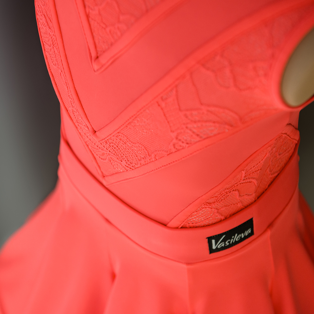 Laura 28-01-01-C | Платье годе для спортивных бальных танцев | Vasileva Dance