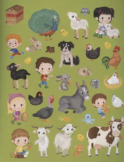 Книжка с наклейками формат А4.Прогулка на ферму. 70 наклеек., изд.: Айрис, авт.: Барсотти Э., серия.: Книжки с наклейками