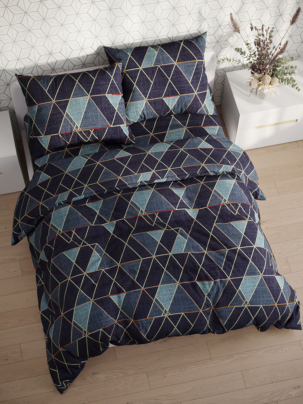 Наволочка комплект 2шт перкаль Сказка "Энигма" 50x70 см на молнии