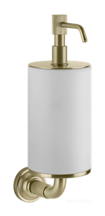 Дозатор Gessi Venti20, настенный, цвет White/Brushed Brass PVD