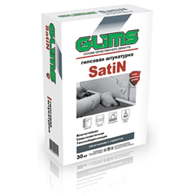 Штукатурка гипсовая Glims Satin облегченная с перлитом 30 кг