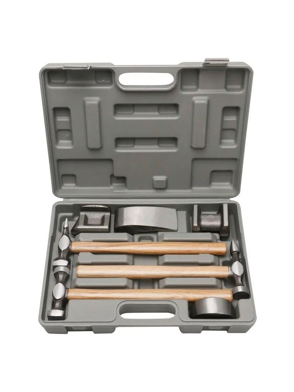 Рихтовочный набор 7 предметов, молотки для удаления вмятин на кузове в кейсе