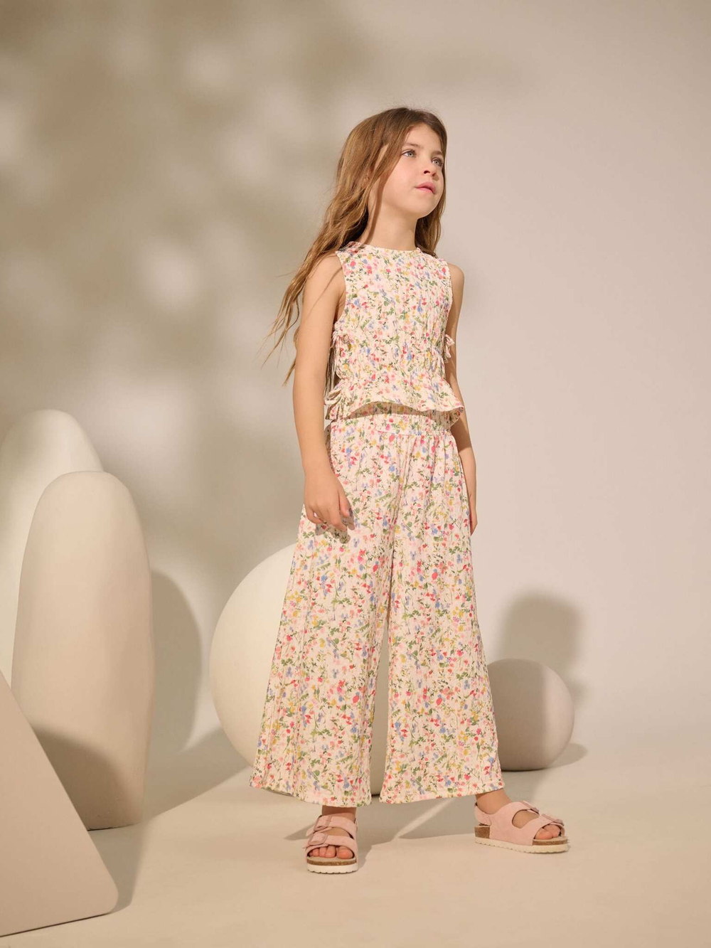 Топ и брюки в комплекте для девочки Next AT2-459, Кремовый