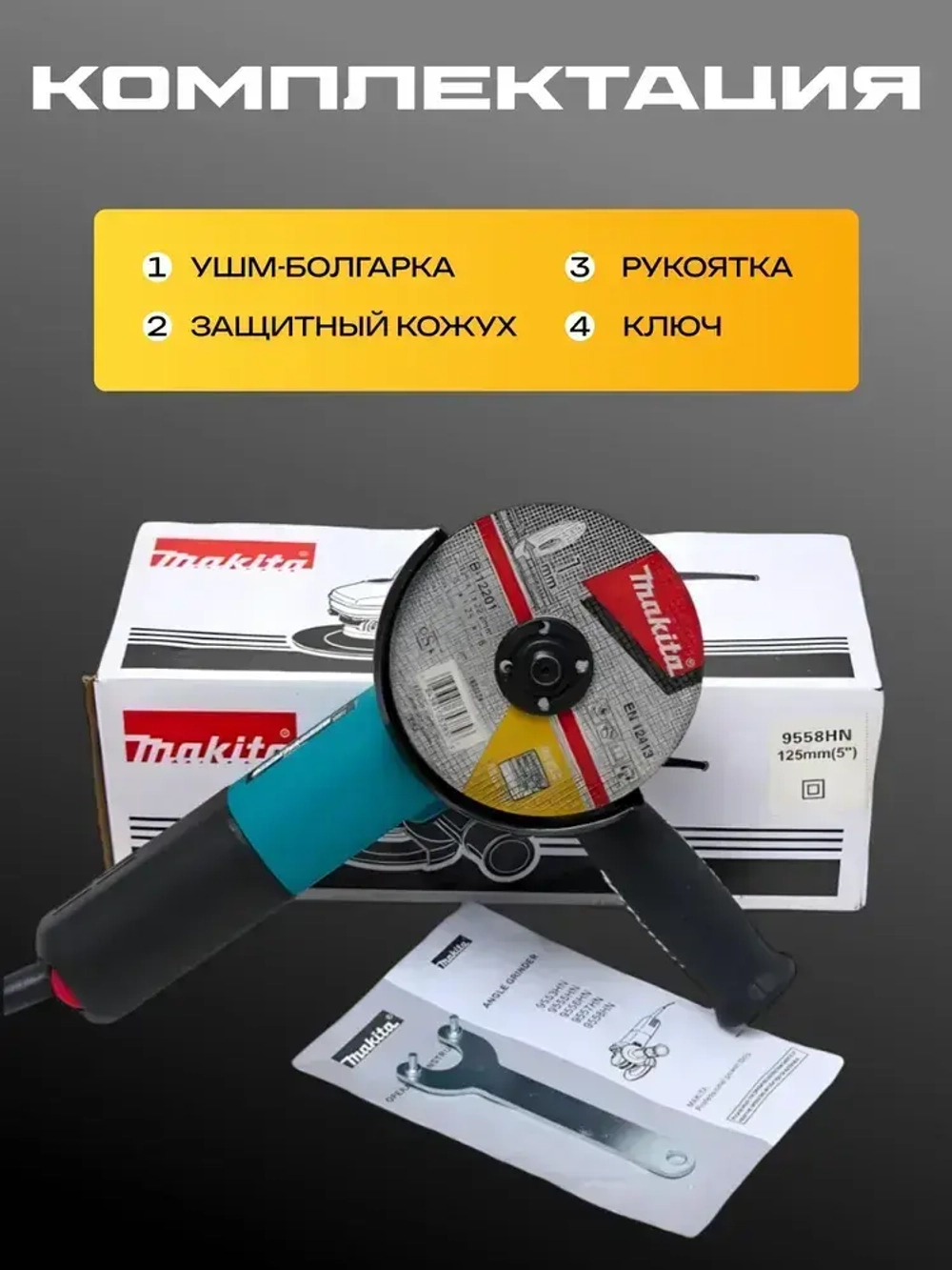 Болгарка 125 с регулировкой оборотов, электрическая, ушм 125 болгарка, шлифовальная машинка/ полировальная