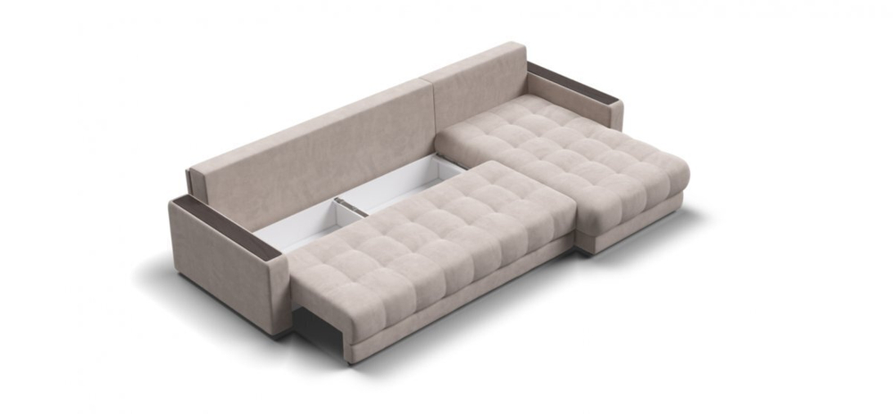 Угловой диван Босс Классик Велюр Монолит латте