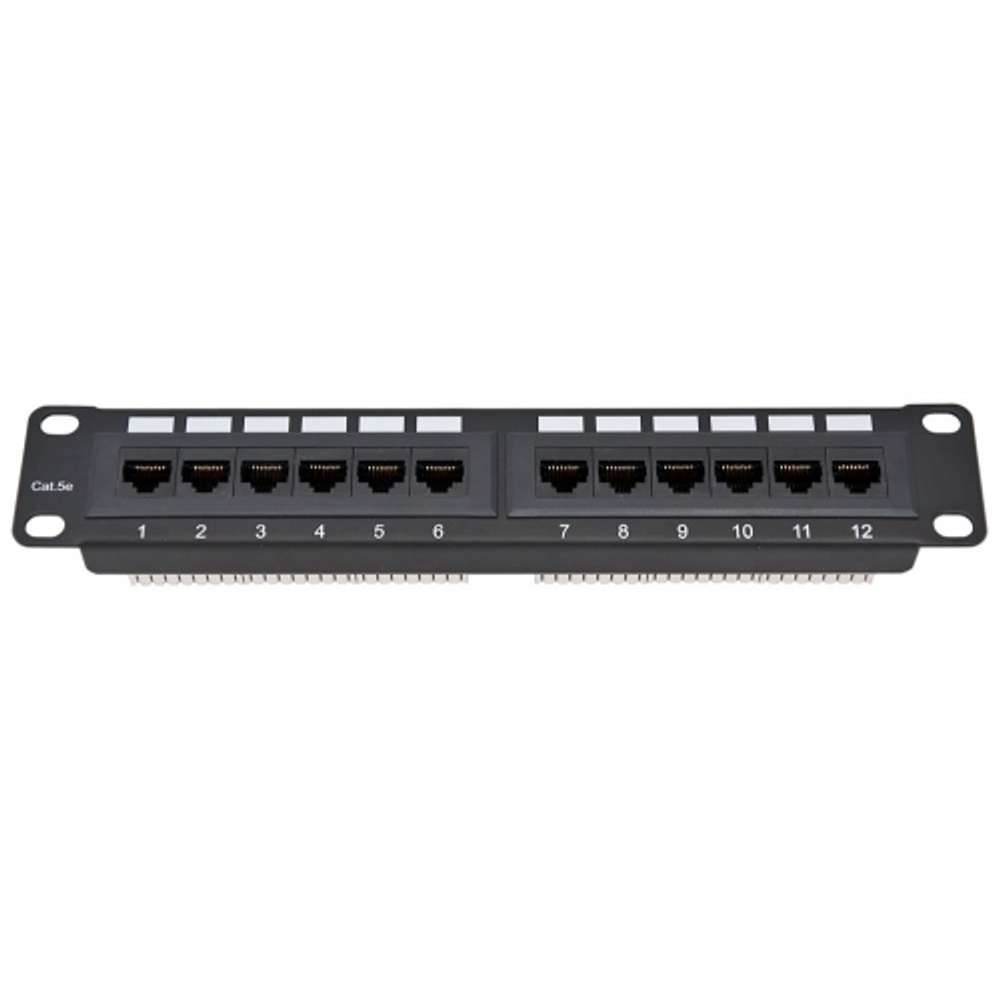 Патч-панель 10" 1U 12 портов RJ-45 110 тип Cat.5e