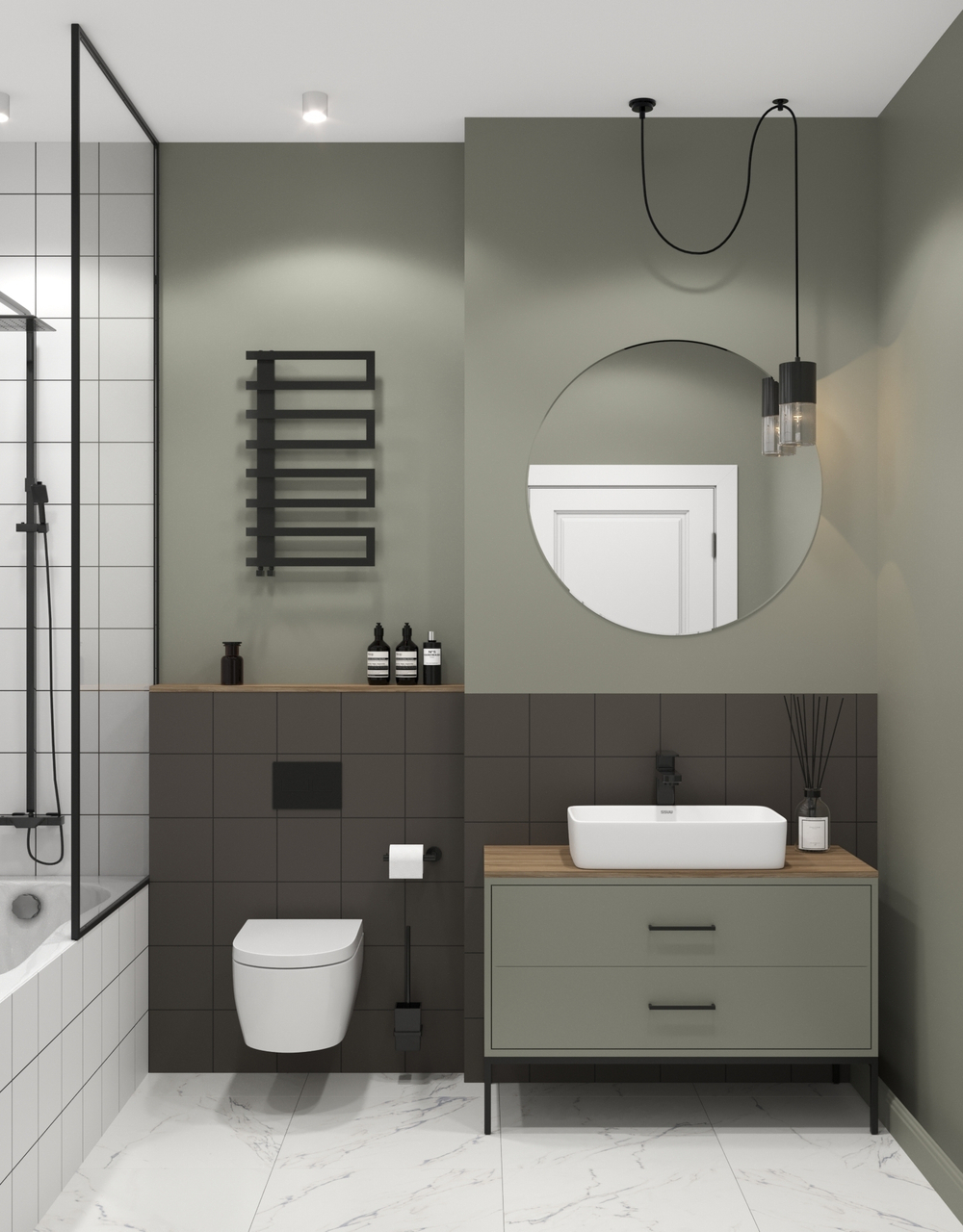 Плитка настенная Axima Вегас 20x20 см 1.04 м² матовая цвет темно-серый