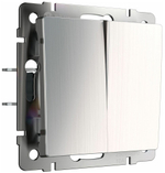 Выключатель 2-кл Werkel W1120002 Глянцевый никель