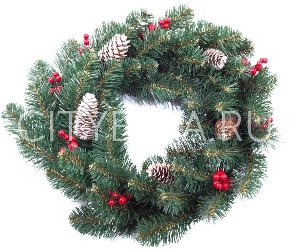 Венок Классика, шишки и ягоды