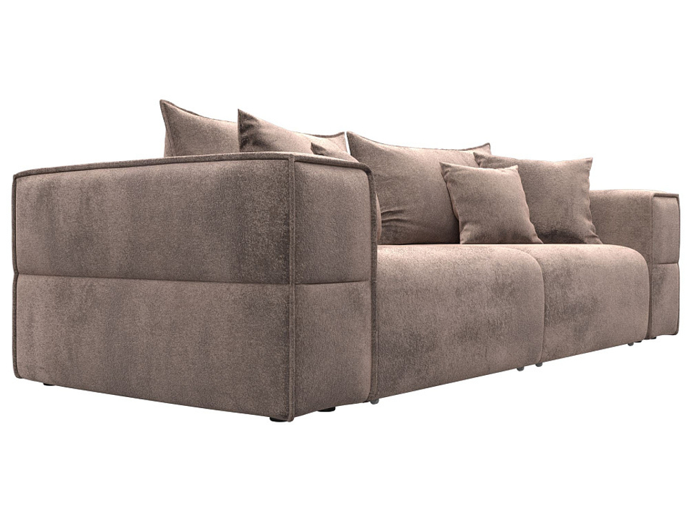 Диван прямой Лига-058 НПБ, TOWER 05 бежевый, Велюр, 129380