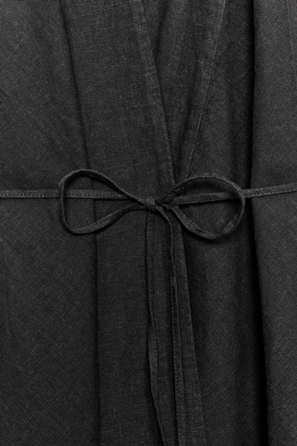 ZARA ЛЬНЯНОЙ ТОП НА ЗАПÁХЕ — ZW COLLECTION, АНТРАЦИТОВО-СЕРЫЙ