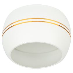 Светильник встраиваемый ЭРА KL81 WH/GD под лампу GX53 белый/золото | Встраиваемые светильники Для ламп GX53