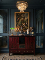 Тумба 180х50х145, Джоли, 3 двери 3 ящика для одежды, для спальни, гостиной, детской, прихожей, массив березы, красный, MAKOSA