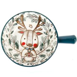 Емкость для запекания "Kawaii Forest.Deer" 22*16*5,5см. v=650мл. (фарфор) (min9) (транспортная упако