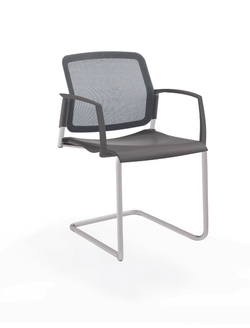 Movie стул на кантилевере со спинкой-сеткой