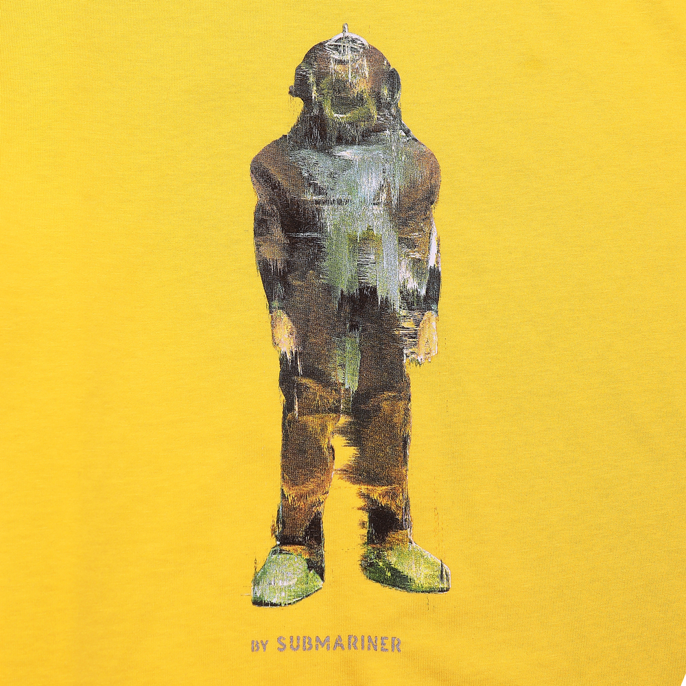 TSHRT SMR DRAW GLITCH DIVER YELLOW