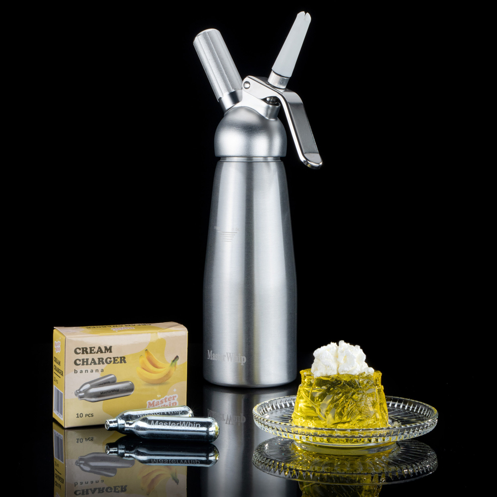 Баллончики для сифона для взбивания сливок вкус банан (N2O) MasterWhip 30шт.