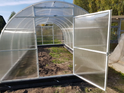 Каркас теплицы "Удачная" Оцинкованная Классик (на ребро) 20*20мм шаг дуг 0.67м, Ширина 3м, высота 2,1м, длина 4м.