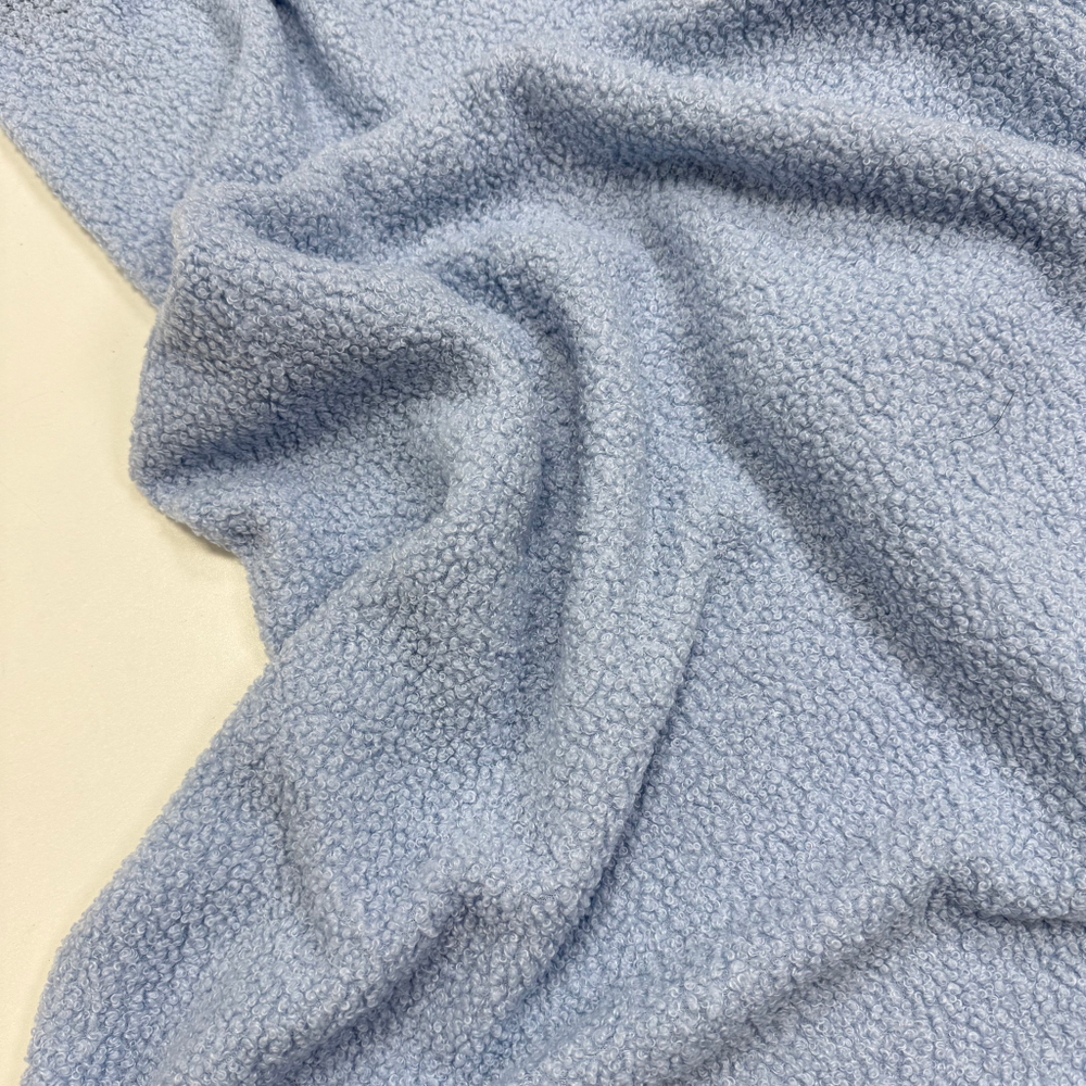 Трикотажный барашек/Букле Голубой