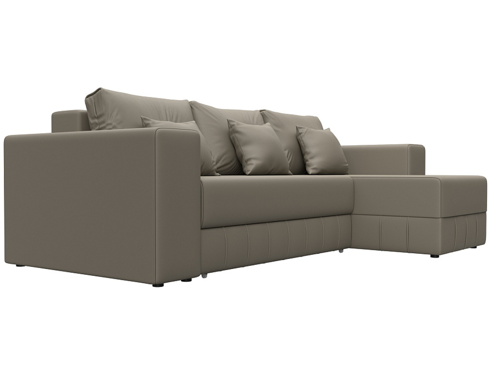 Диван угловой Лига-076 угол универсальный ЭКОКОЖА GRIFON 04 бежевый