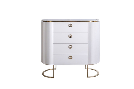 Комод с мраморной столешницей 110x47x117см Garda Decor Luciano белый