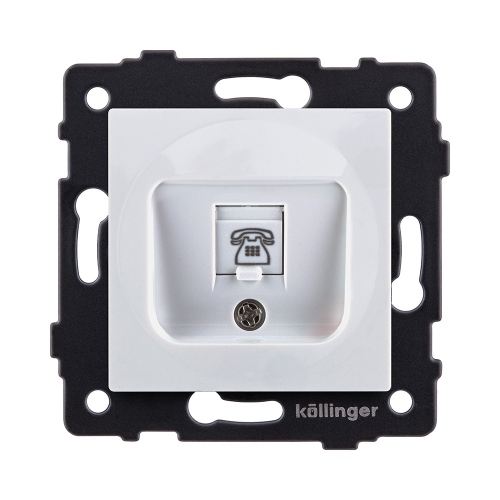 Розетка телефонная RJ11, белый Kollinger REA-009WH для Aspekt, Eleganz, Reflex
