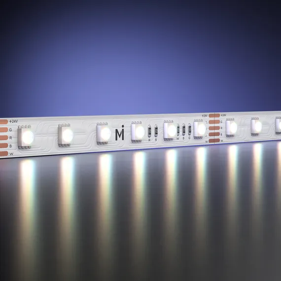 Светодиодная лента Ультра 24В 5050 19,2Вт/м Цветная (RGB) + 4000К 5м IP 20 201135 Led Strip 201135