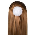 Бант для волос 8х10 см, 10х12 см, 8 см на резинке, белый, АССОРТИ, MONTE VITA, 457117