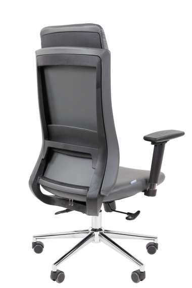 Офисное кресло Chairman 500LUX Россия экокожа cерый