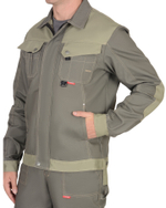 Костюм СИРИУС-ВЕСТ-ВОРК куртка кор., п/к т.оливковый со св.оливковым пл. 275 г/кв.м